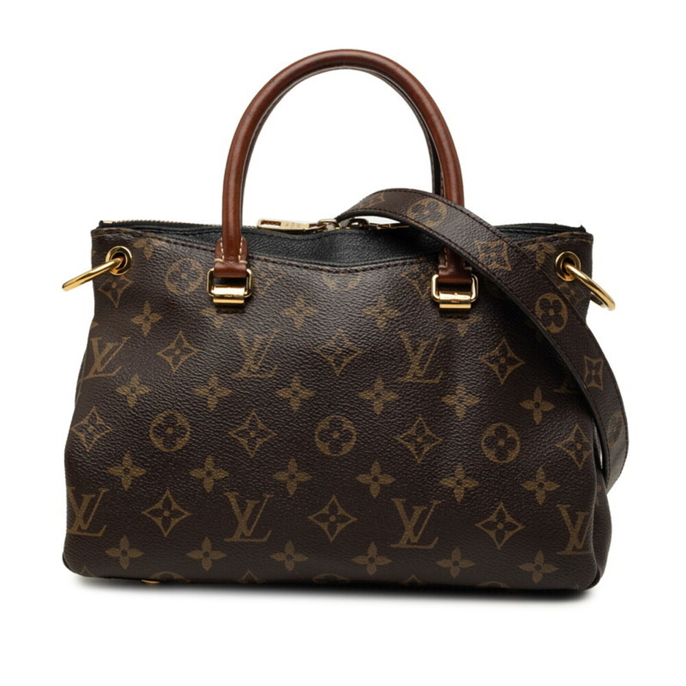 LOUIS VUITTON Black Monogram Leather Shoulder Bag